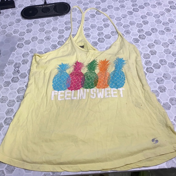 Soffe Tops - Soffe Medium Feelin Sweet Pineapple Tank Top